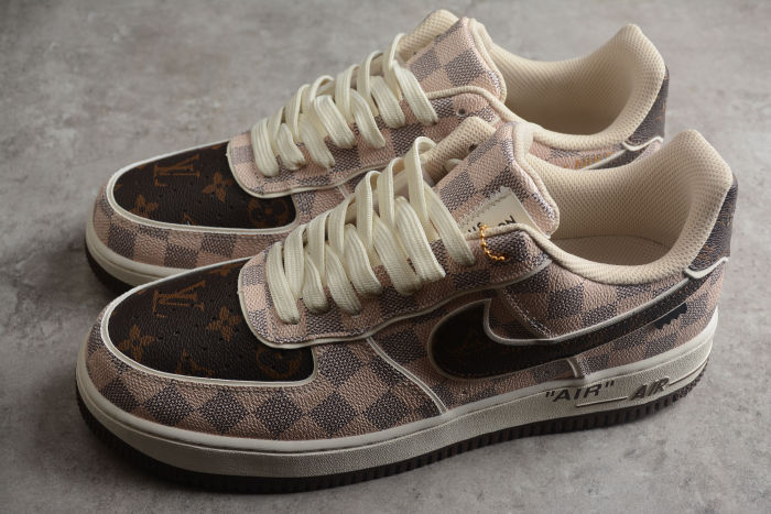 LV X Nike Air Force 1 07 Low Brown Beige