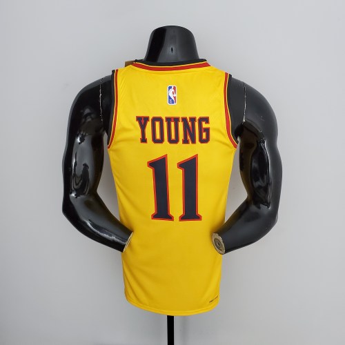 Trae Young Atlanta Hawks 75th Anniversary 2022 City Edition Swingman Jersey Yellow
