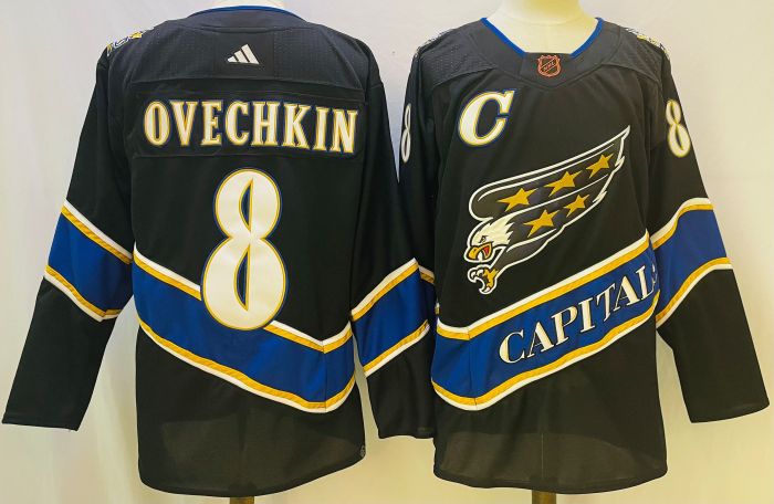 Washington Capitals 50th Anniversary Jersey Black NO.8 OVECHKIN
