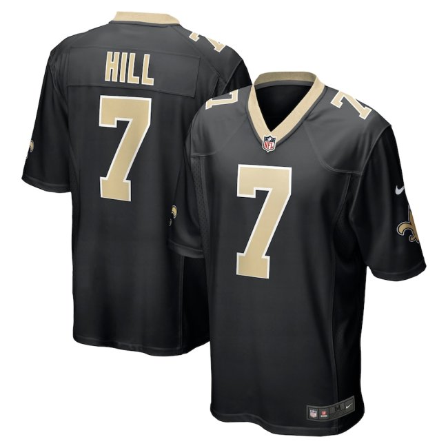 New Orleans Saints Jersey Black NO.7 HILL