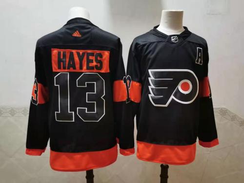 Philadelphia Flyers Home Alternate Player Jersey Black NO.13 HAYES
