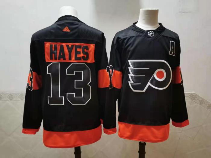 Philadelphia Flyers Home Alternate Player Jersey Black NO.13 HAYES