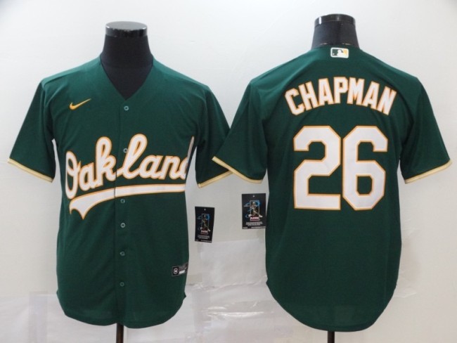 Oakland Athletics Jersey Green NO.26 CHAPMAN