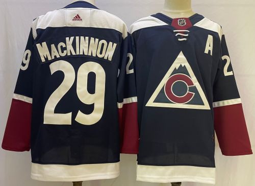 Colorado Avalanche Alternate Jersey Navy NO.29 MACKINNON