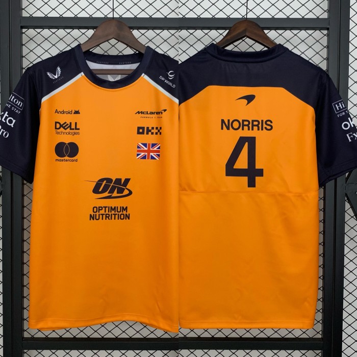 2025 McLaren T-Shirt Orange NO.4 NORRIS