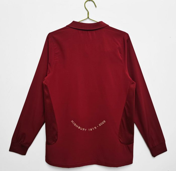 Arsenal Home Long Sleeve Retro Jersey 2005/06