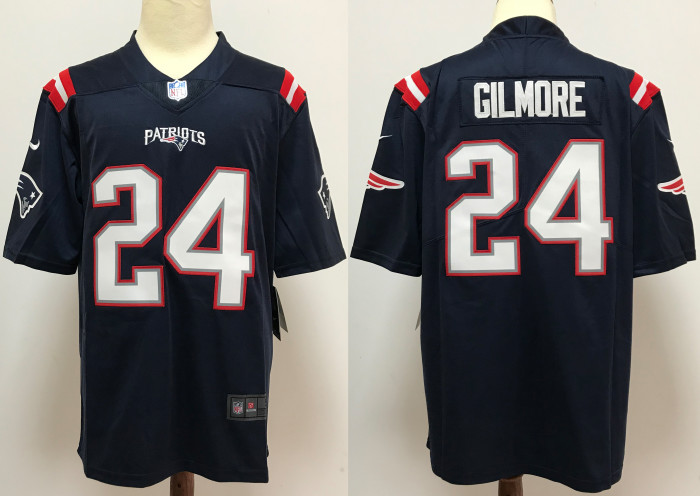 England Patriots Jersey Blue NO.24 GILMORE