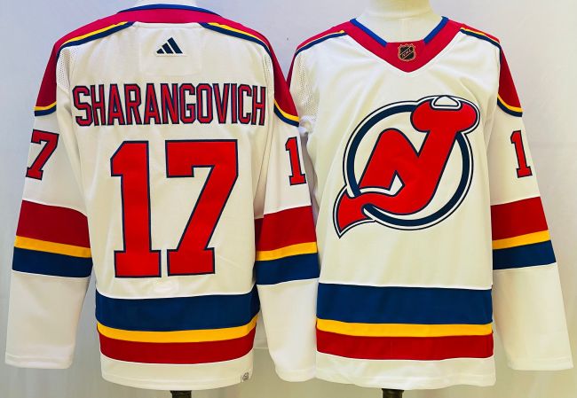 New Jersey Devils Jersey Retro 2.0 White NO.17 SHARANGOVICH