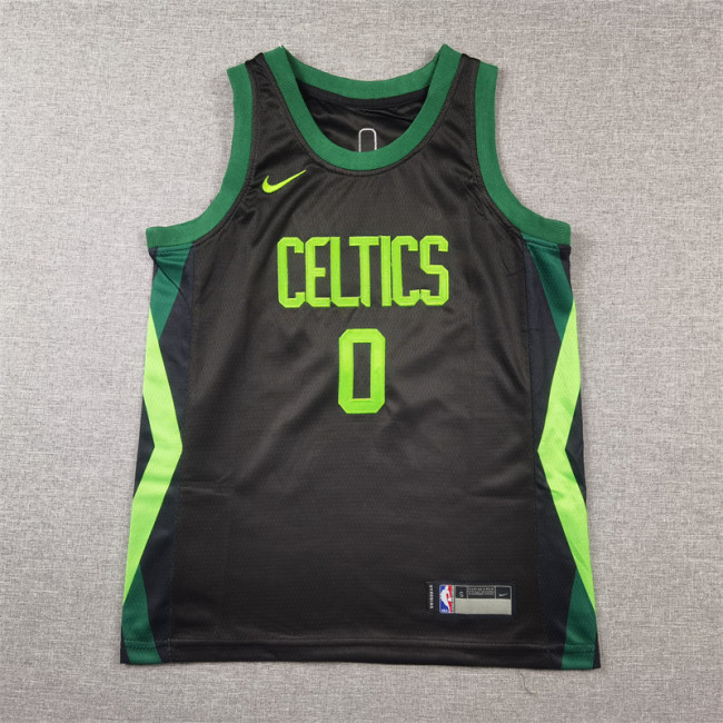 Boston Celtics KIds Jersey Black City Edition24/25 NO.0 TATUM