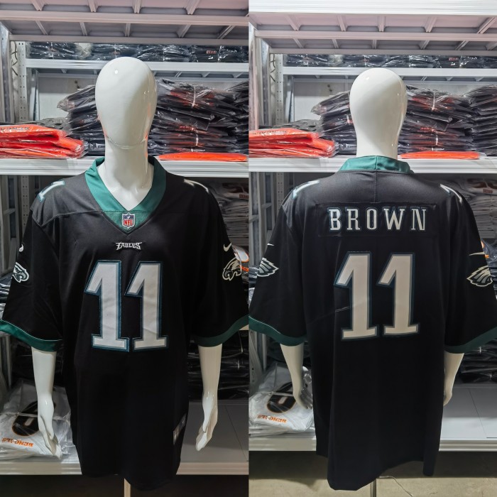 Philadelphia Eagles Jersey Black 2023 NO.11 BROWN