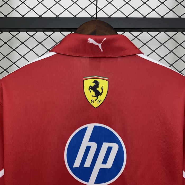 Scuderia Ferrari HP 2025 Team Polo Shirt Red NO Number