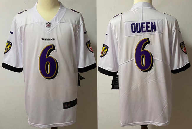 Baltimore Ravens Jersey White NO.6 QUEEN