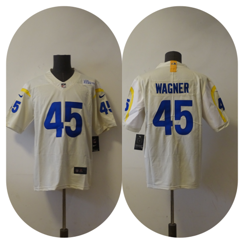 Los Angeles Rams Road Game Jersey White NO.45 WAGNER