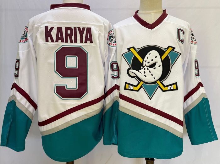 Anaheim Ducks 21/22 Home Jersey White Green NO.9 KARIYA