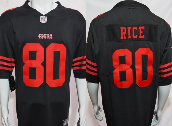 San Francisco 49ers Jersey Limited Editio Black NO.80 RICE