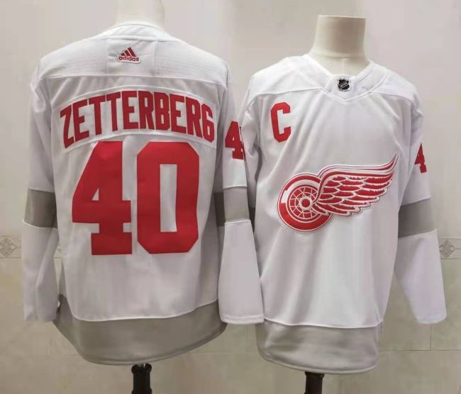 Detroit Red Wings Home Jersey Red 2024 NO.40 ZETTERBERG