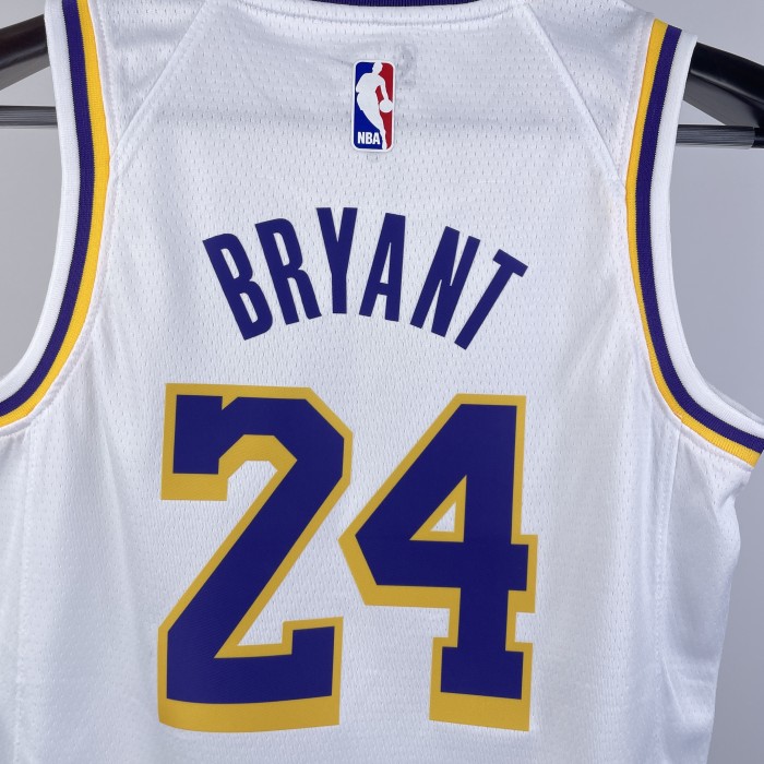 Los Angeles Lakers Kids Jersey White Icon Edition 22/23 NO.24 BRYANT