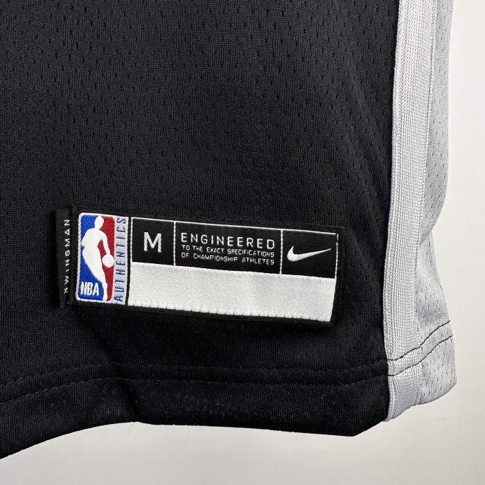 San Antonio Spurs KIds Jersey Black Icon Edition 2024 NO.1 WEMBAMYAMA