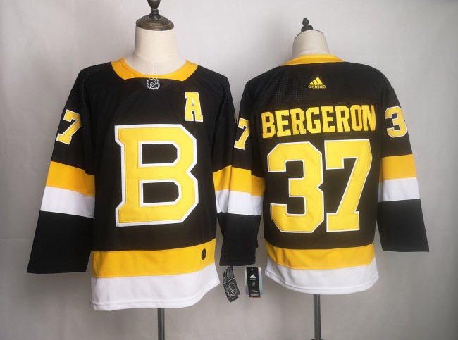 Boston Bruins Jersey Replica Black NO.37 BERGERON