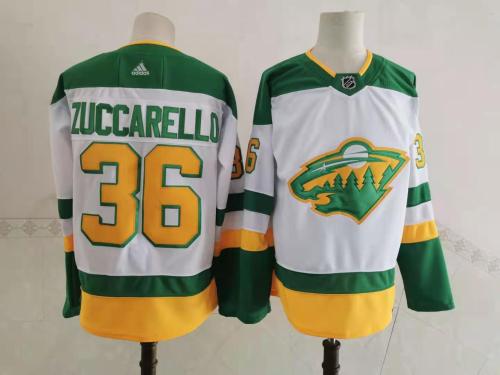 Minnesota Wild 2023/24 Premier Breakaway Jersey White NO.36 ZUCCARELLD