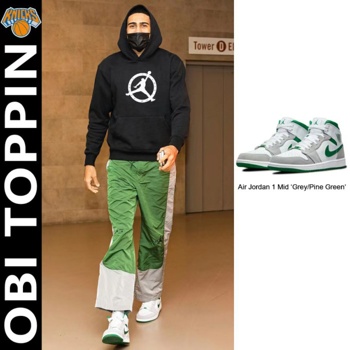 Air Jordan 1 Mid Green Grey