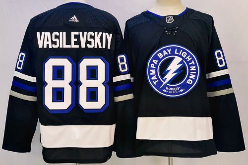Tampa Bay Lightning Alternate Player Jersey Black NO.88 VASILEVSKIY