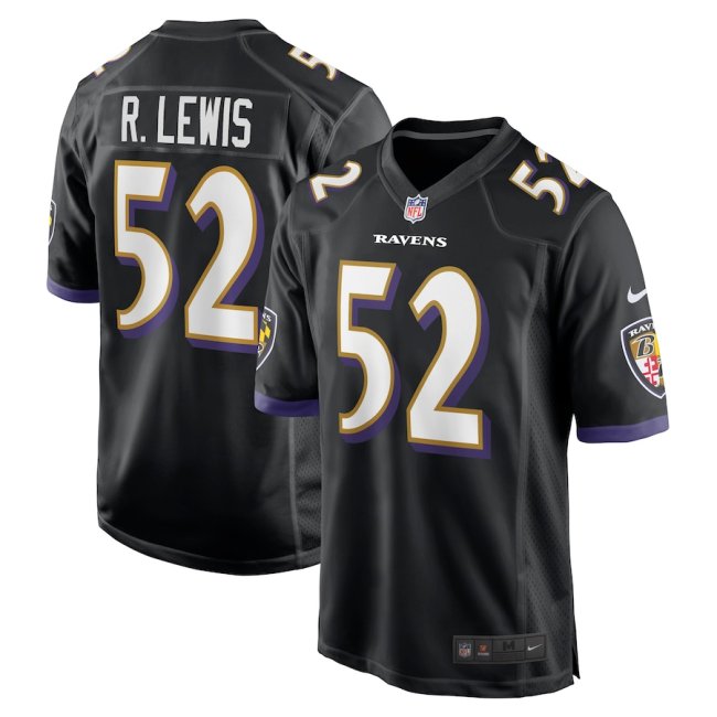 Baltimore Ravens Jersey Black NO.52 R.LEWIS