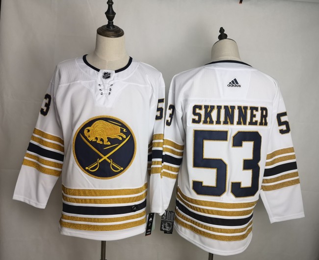Buffalo Sabres 50th Season Breakaway Player Jersey White NO.53 SKINNER
