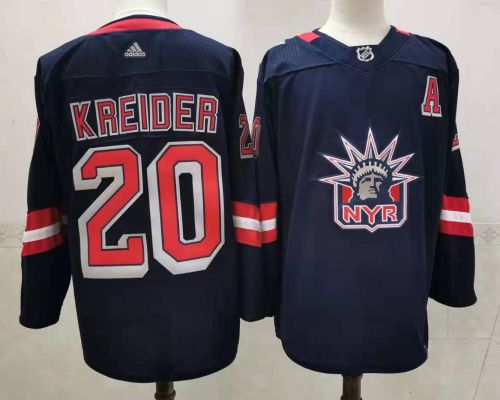 New York Rangers Jersey Reverse Retro 2.0 Black 22/23 NO.20 KREIDER
