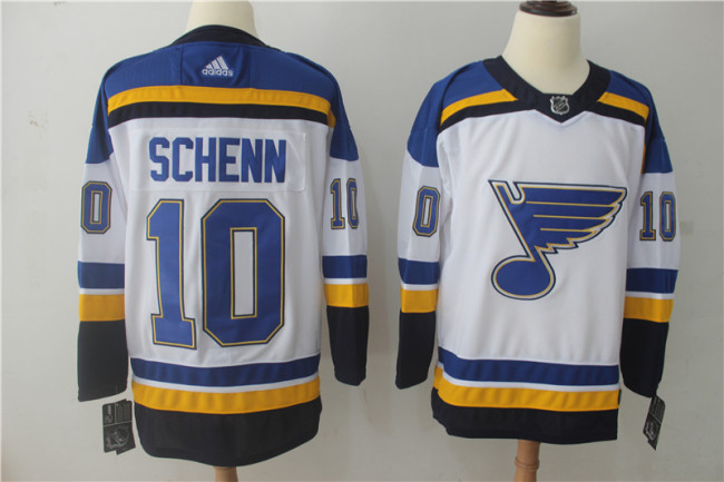 St. Louis Blues Home Breakaway Player Jersey White NO.10 SCHENN