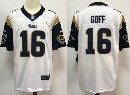 Los Angeles Rams Jerseys player version White NO.16 GOFF