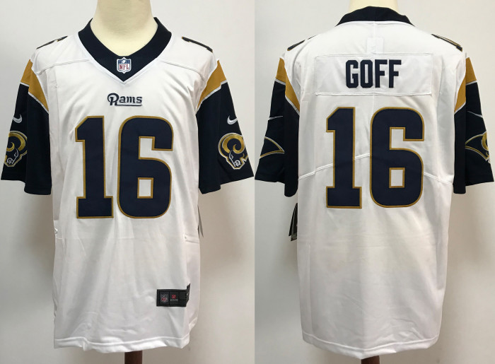 Los Angeles Rams Jerseys player version White NO.16 GOFF