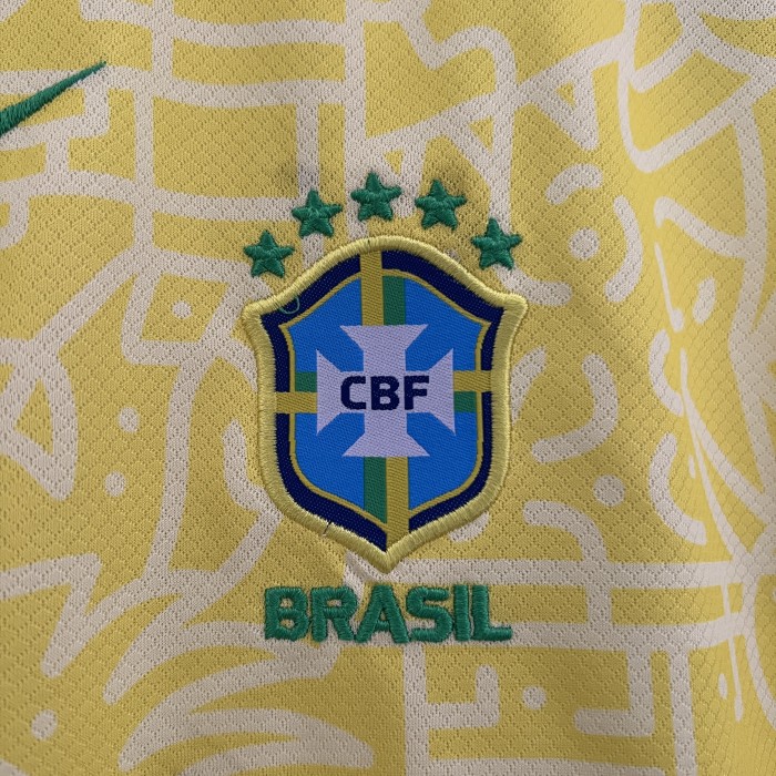 Brazil 2024 Copa America League Home Kids Suit