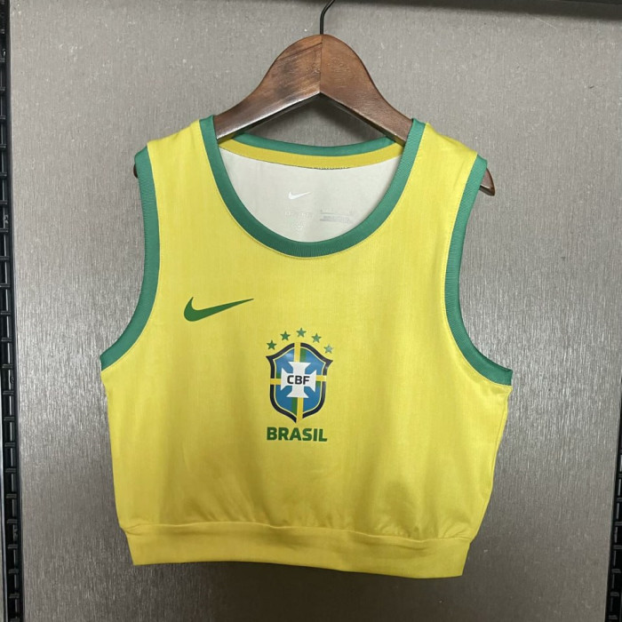 Brazil Home Women Vest Jersey 25/26
