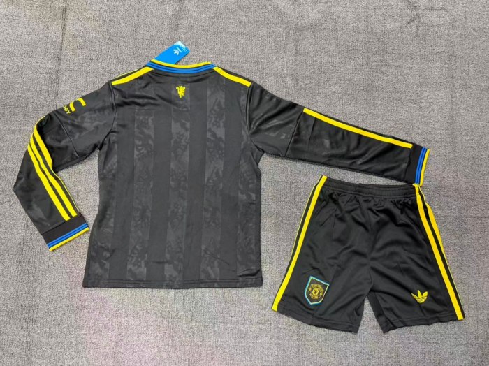 Manchester United Third Long Sleeve Kids Suit 25/26