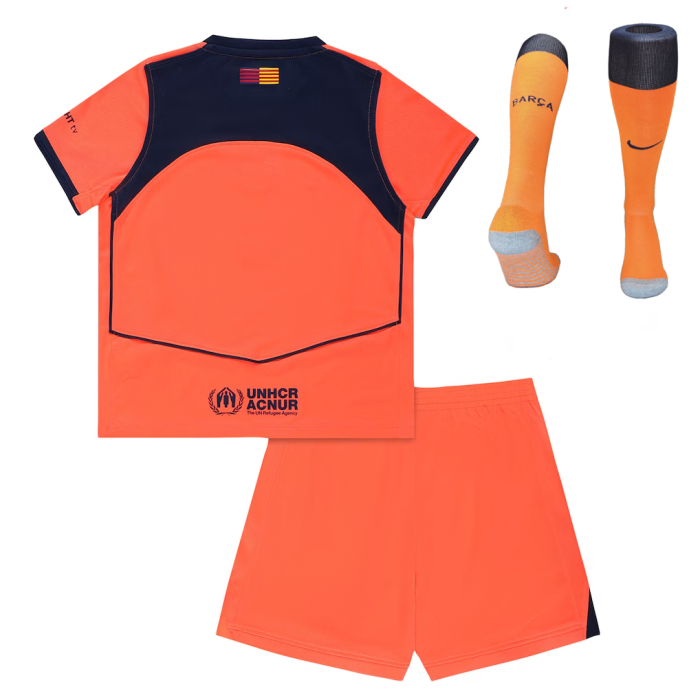 Barcelona Third Kids Suit  & Socks 25/26