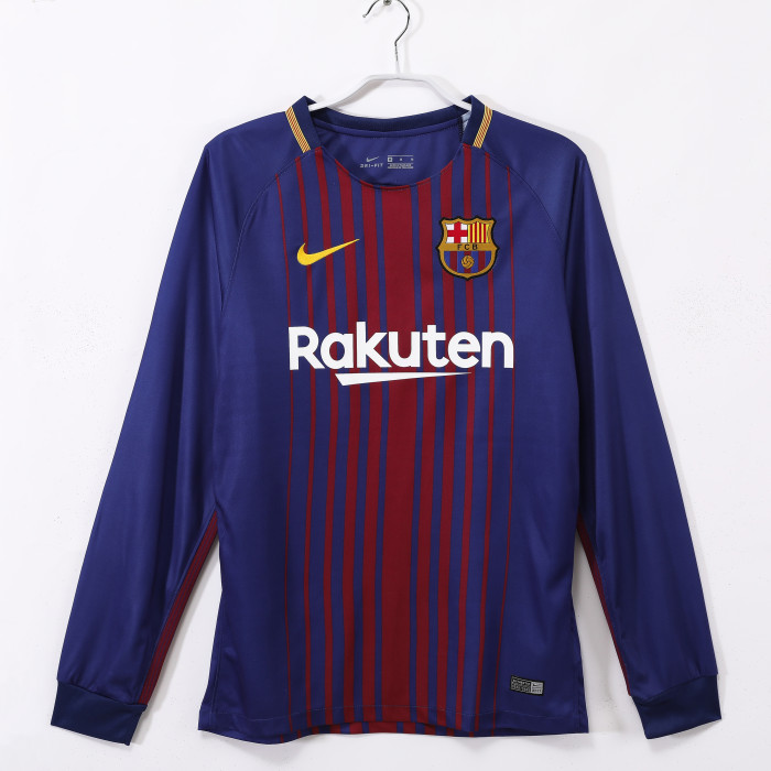 Barcelona Home Retro Long Sleeve Jersey 2017/18