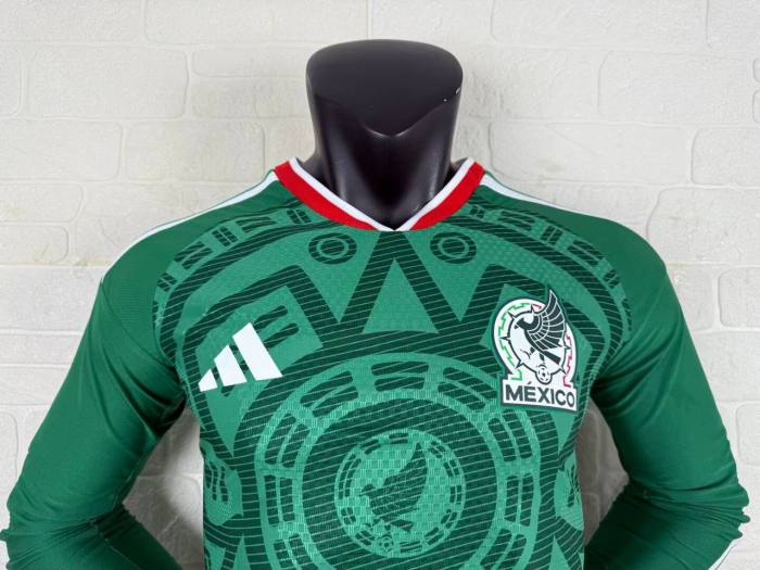 Mexico 2026 World Cup Home Player Long Sleeve Men Jersey