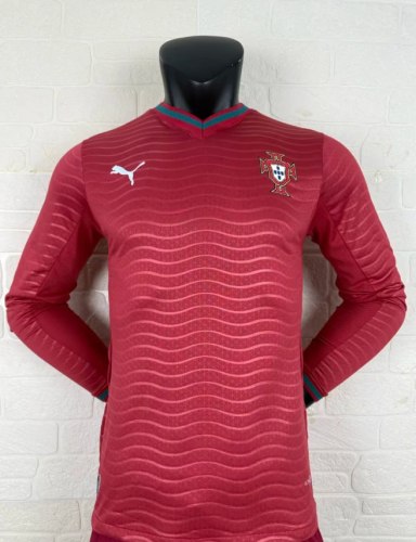 Portugal 2026 World Cup Home Player Version Long Sleeve Men Jersey