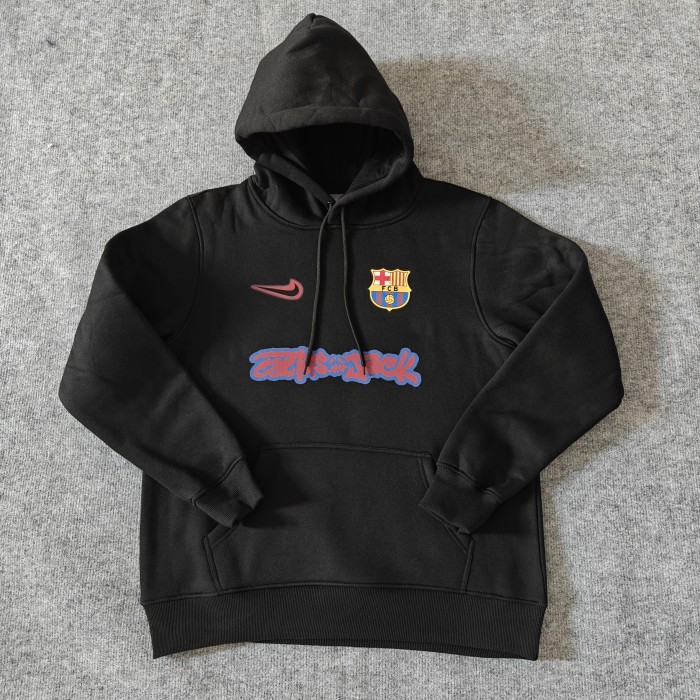 Barcelona  Fleece-Lined Hoodie （Multiple colors）