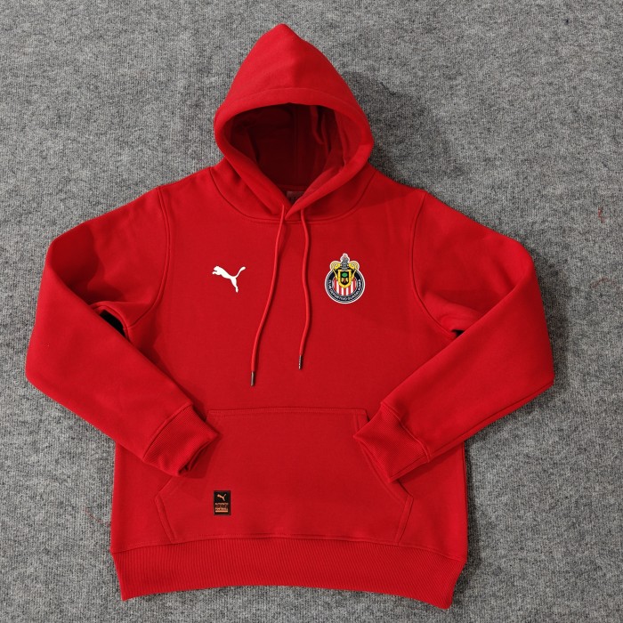 Guadalajara (Chivas) Player fleece-lined Hoodie （Multiple colors）