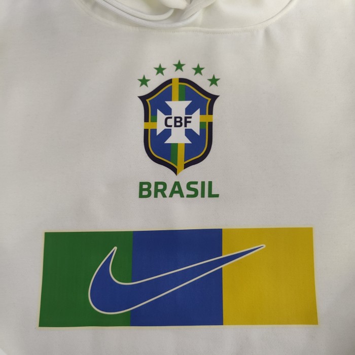 Brazil Football Fleece Lined Hoodie （Multiple colors）