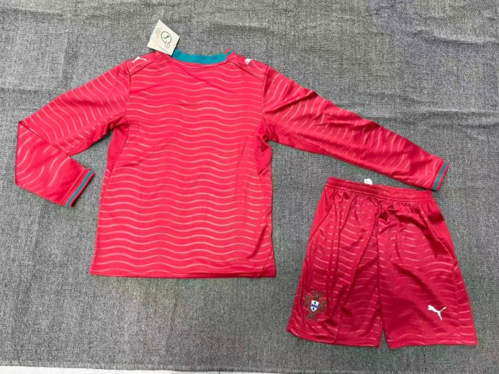 Portugal 2026 World Cup Home Long Sleeve Kids Suit