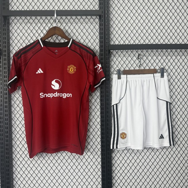 Manchester United Short Sleeve Home Adult Suit 25/26