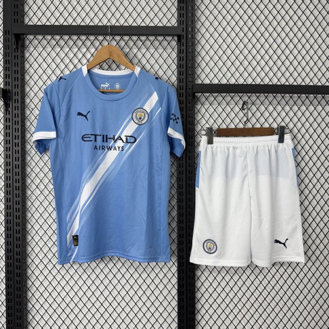 Manchester City Short Sleeve Home  Adult Suit 25/26