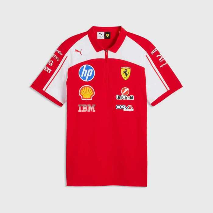 2026 Ferrari Racing Polo Shirt Red NO Number