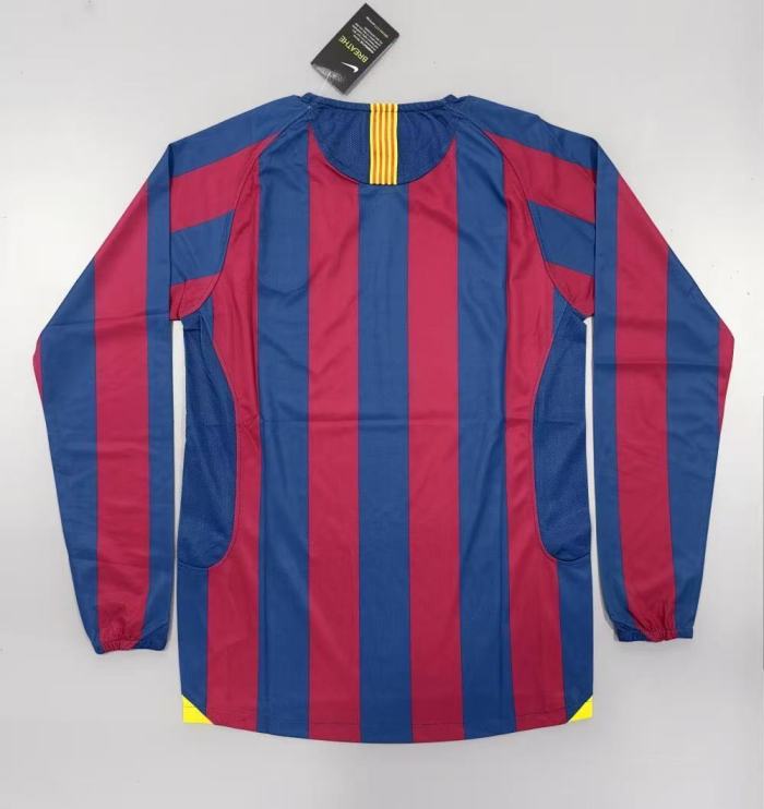 Barcelona Home Long Sleeve Retro Jersey 2005/06