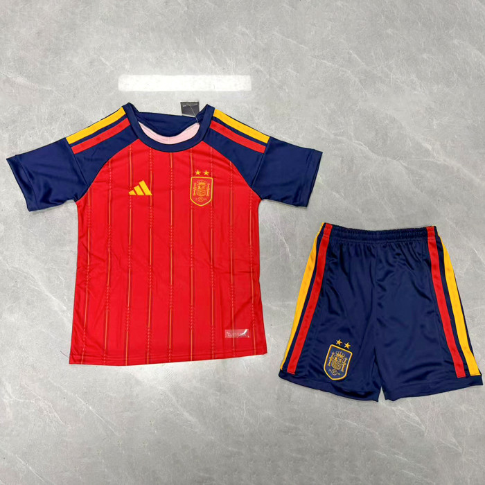 Spain 2026 World Cup Champions 26 Home Kids Suit (2 stars)