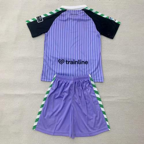 Real Betis Retro Goalkeeper Purple Kids Suit 25/26