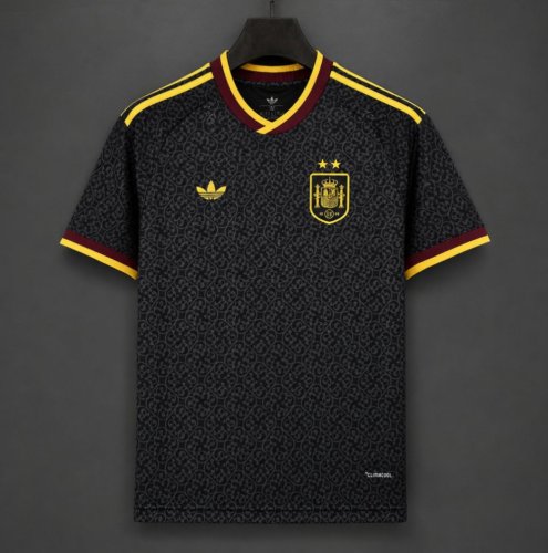Spain 2026 Black Special Edition 2 Stars Man Jersey